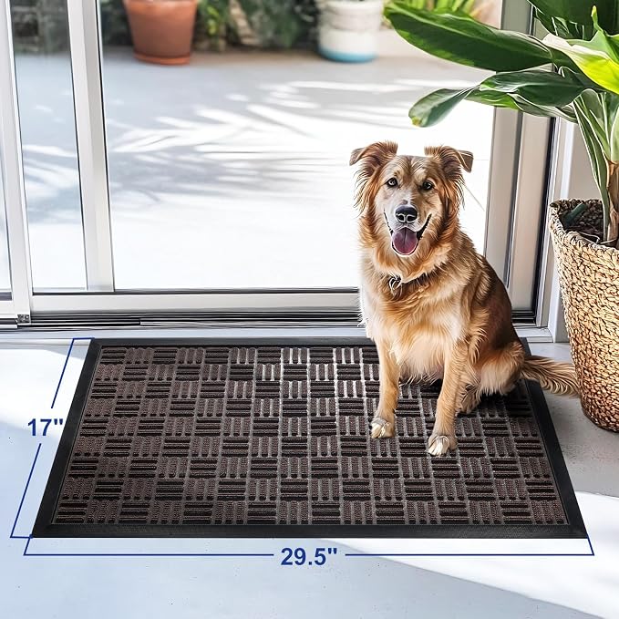 Mibao Front Door Mat, Heavy Duty Durable Welcome Mat