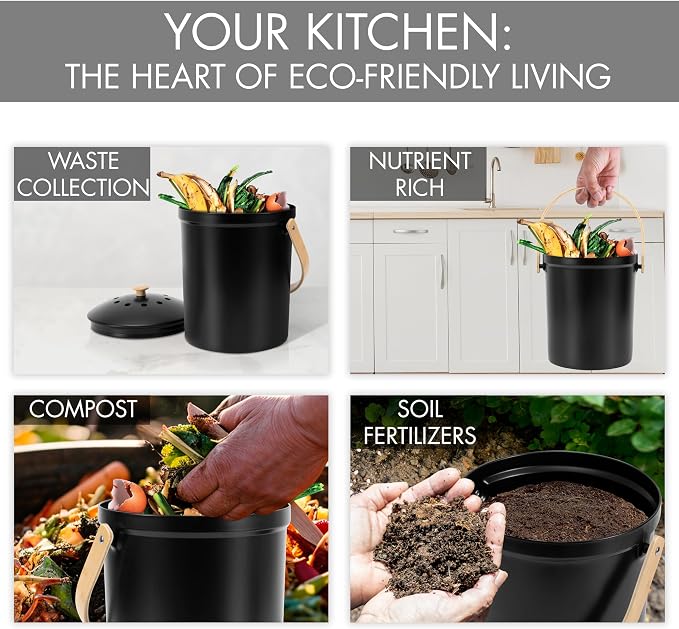 Beautiful Kitchen Compost Bin