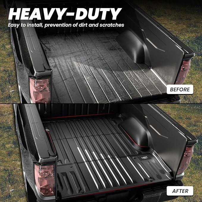 LASFIT Bed Mat for Toyota 2007-2021 Tundra 5.5FT/5.5'Truck Bed Mat All Weather 5.5 FT Bed Liner for Toyota Tundra 2021 2020 2019 2018-2007 Accessories TPE Trunk Mat Cargo Mat (Not Fit Drop-in Liner)