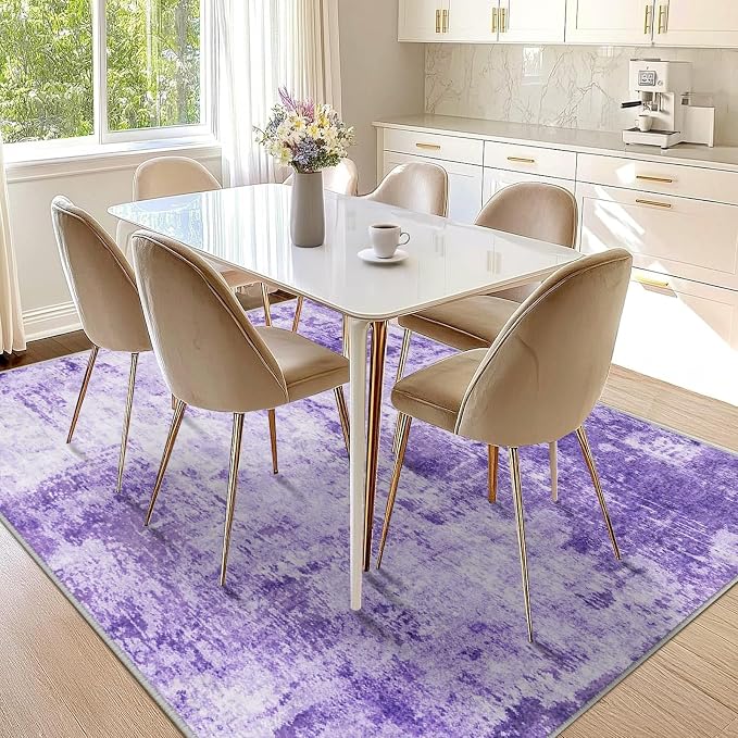 RELEANY Washable Area Rugs 5'x7' Non-Slip Modern Abstract Soft