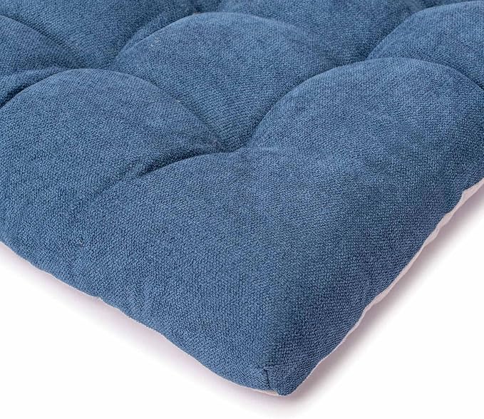 Dog Bed for Small Medium Dogs and Cats, Large Washable Pet Beds for Crate (36L x 23W in, Blue)
