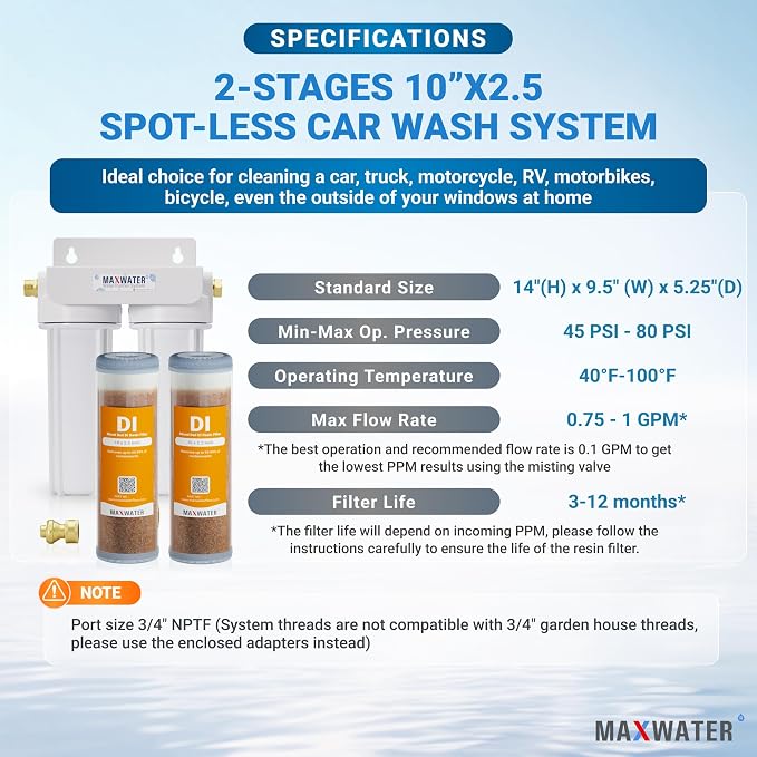 Max Water 2 Stage Deionized Spot