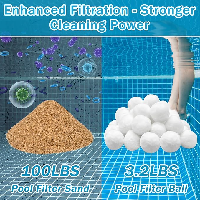 ZeeDix 3.2 lbs Pool Filter Balls