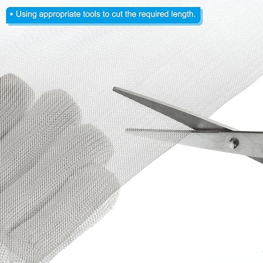 PATIKIL 40" L x 10" W Woven Wire Mesh, 40 Mesh 304 Stainless Steel Air Vent