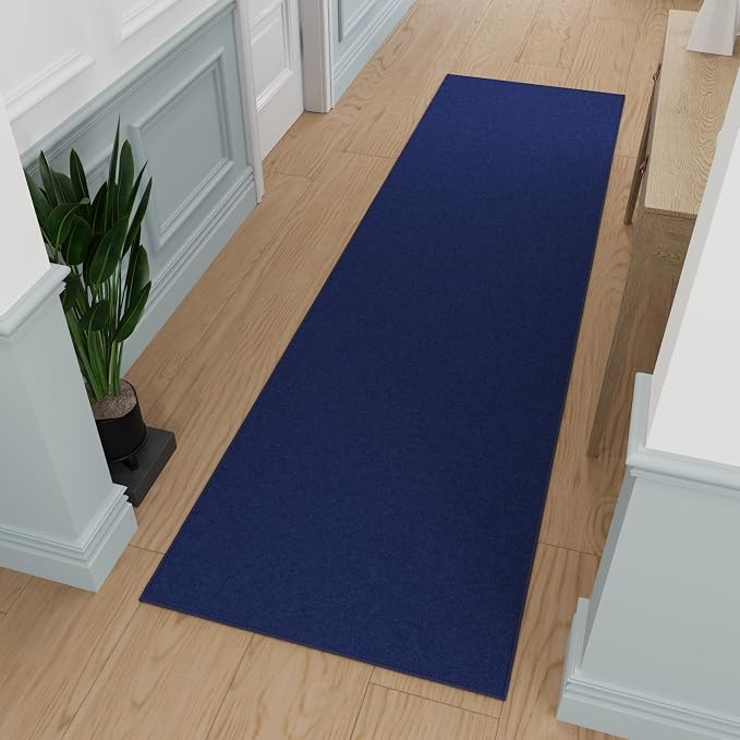 Ottomanson Hallway Runner Rug 2'7" x 9'10" Non Slip Solid Area Rugs Easy to