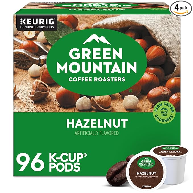 Green Mountain Coffee Roasters Hazelnut Coffee, Keurig Single-Serve K-Cup pods, Light Roast, 96 Count
