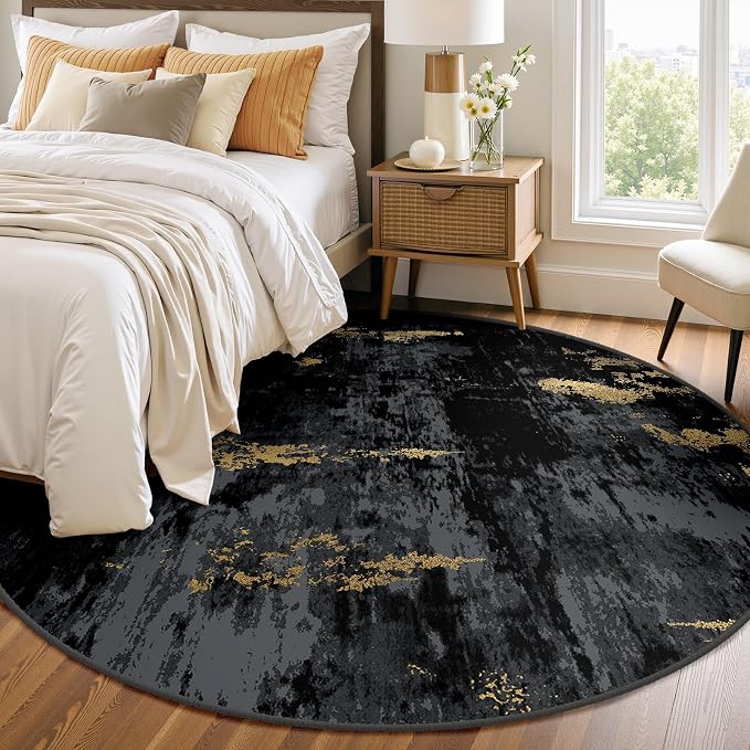 RELEANY Washable Area Rugs 8ft Non-Slip Modern Abstract Soft