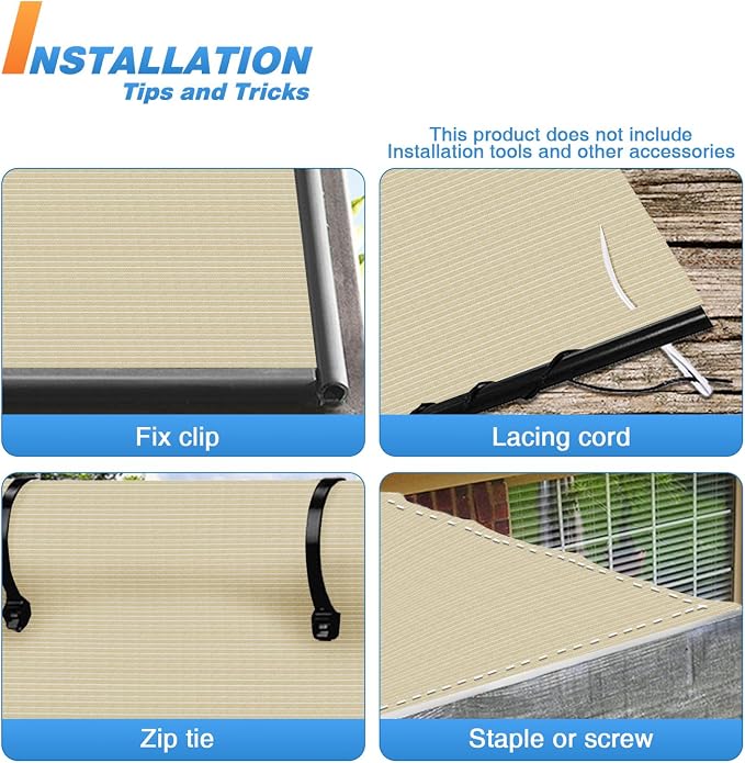 TANG Sun Shade Fabric Roll 8'x96' Shade Cloth