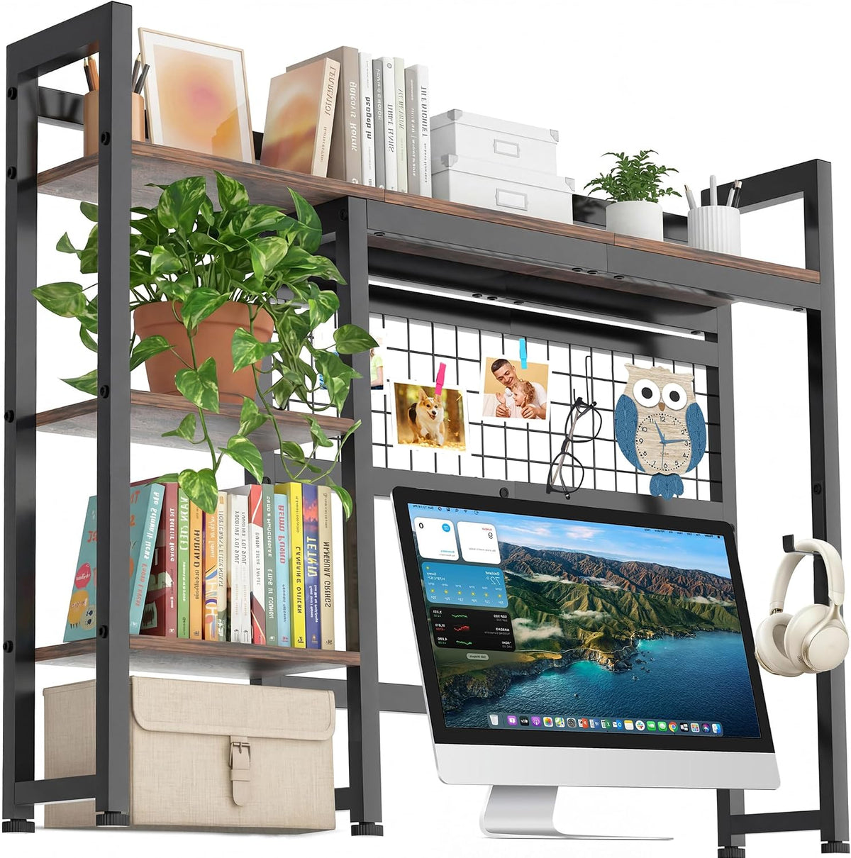 IBVIVIC Desktop Shelf, 38.5'' Desktop Organizer Shelf for Computer Monitor