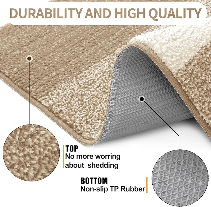 Kitinjoy Indoor Outdoor Door Mat, 70x32 Non-Slip Absorbent Dirt Trapper