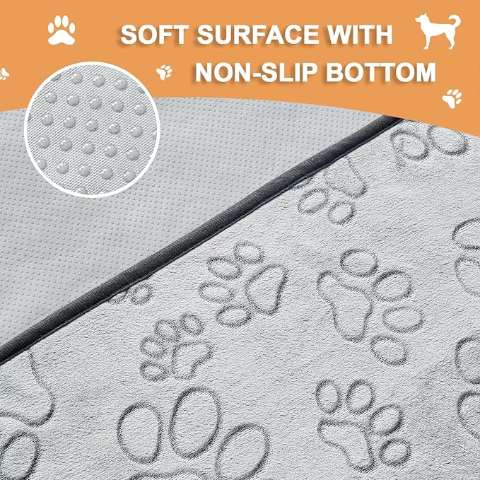 Qeils Reusable Puppy Pads, Washable Pee Pads for Dogs, Waterproof Non Slip Wee Wee pad, Absorbent and Leakproof Training Mats for Potty, Crate, Playpen, Bed, Sofa, 72"x 72"
