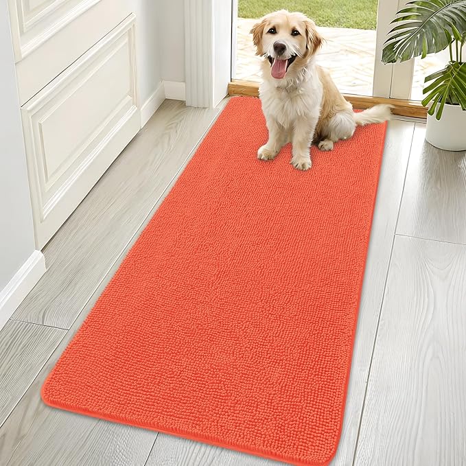 OLANLY Dog Door Mat for Muddy Paws 70x35, Absorbs Moisture and Dirt, Absorbent