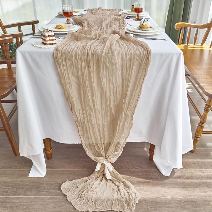 IVAPUPU Nude Table Runner 120 Inches