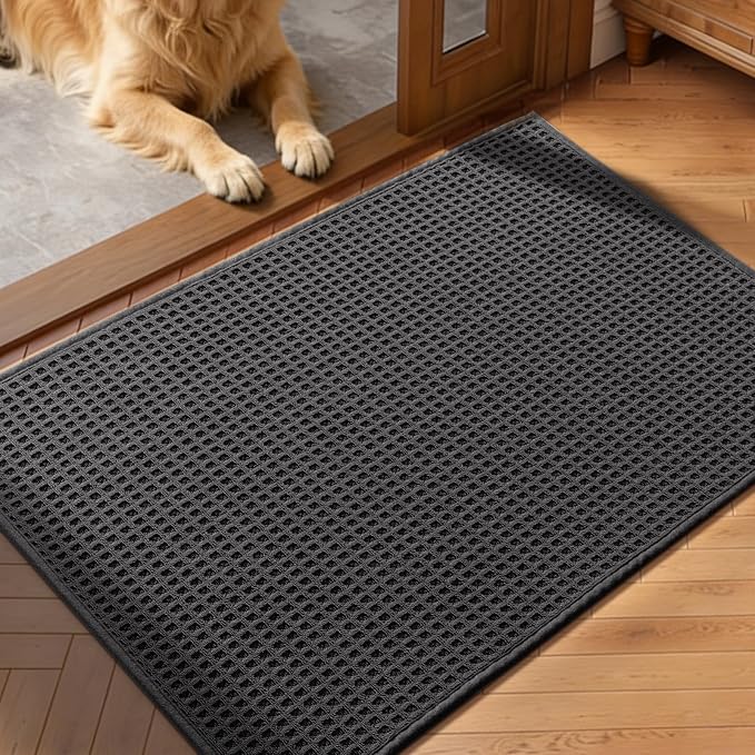 YIHOUSE Indoor Door Mat 24" x 36", Non-Slip Washable Entryway Mat, Dirt Trapper