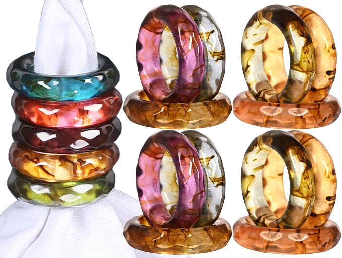 Resin Napkin Rings, Spring Color Epoxy Holders | Epoxy resin, glossy finish