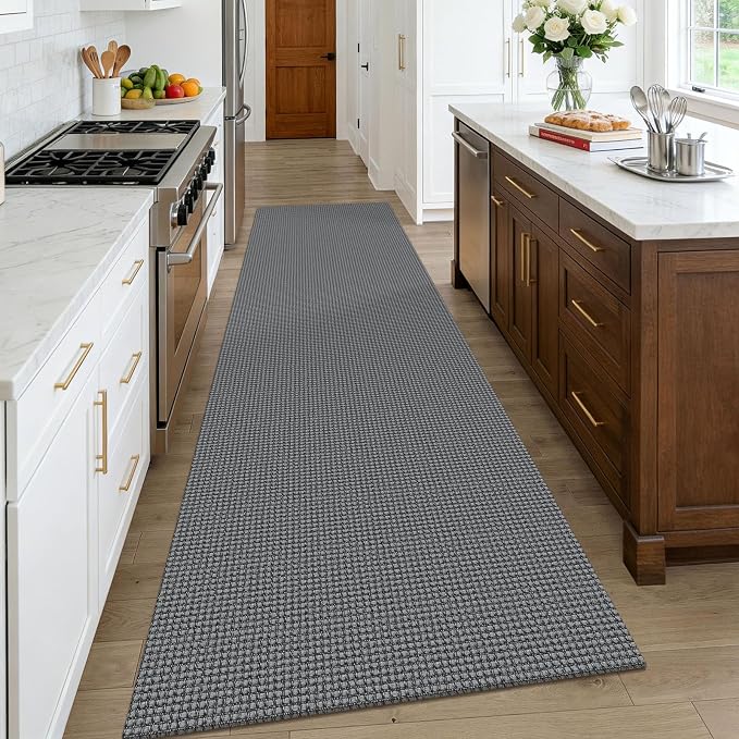 KOZYFLY Cotton Runners Rugs for Hallway 3x10, Wide Washable Runner Rug