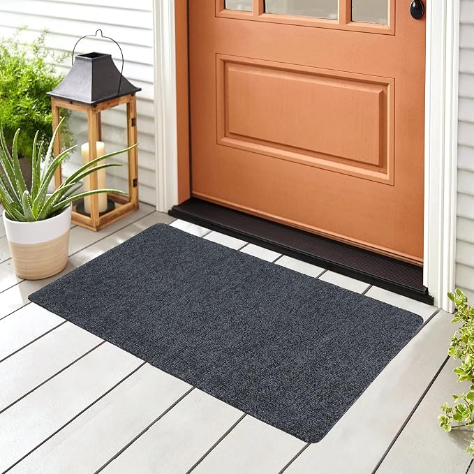 Doormats Outdoor and Indoor Ultra Thin Design, Strong Stain-Resistant Entryway