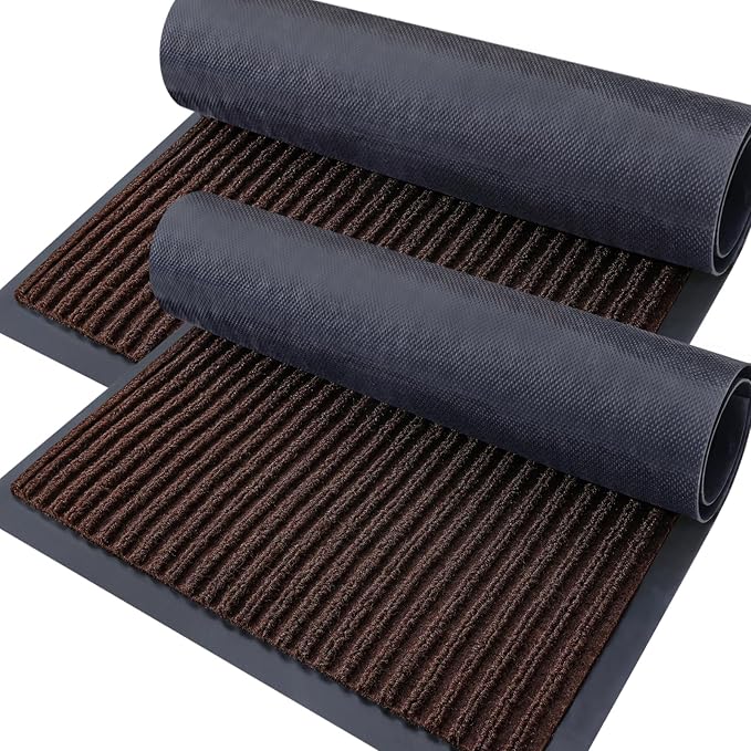 OLANLY Front Door Mat Indoor Outdoor Entrance, Waterproof Heavy Duty Doormat