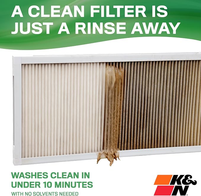 K&N 14X14X1 HVAC Furnace Air Filter, Lasts a Lifetime, Merv 13, the Last HVAC