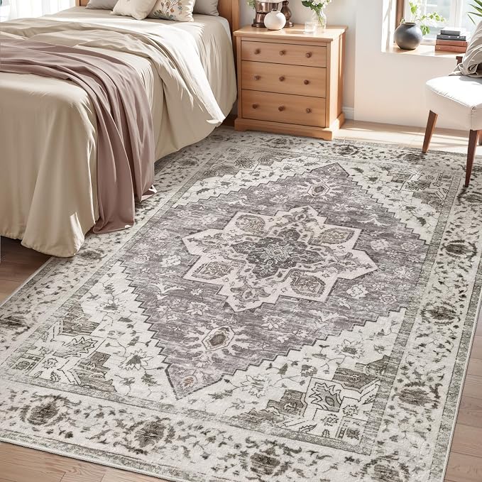 SERISSA 5x7 Boho Area Rug, Washable Large Rugs