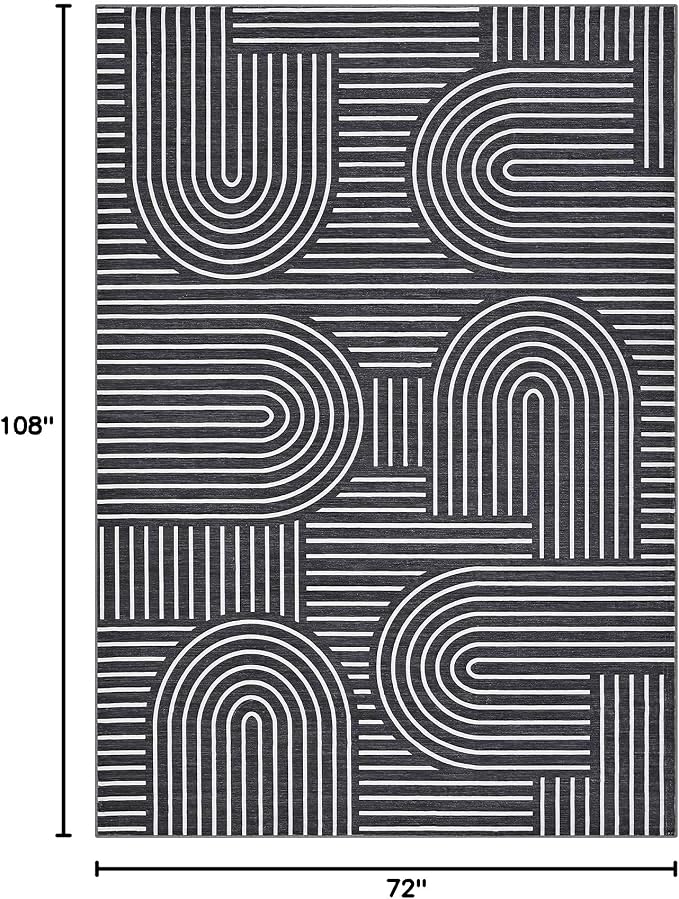 ROYHOME Washable Rug 6x9 Area Rugs