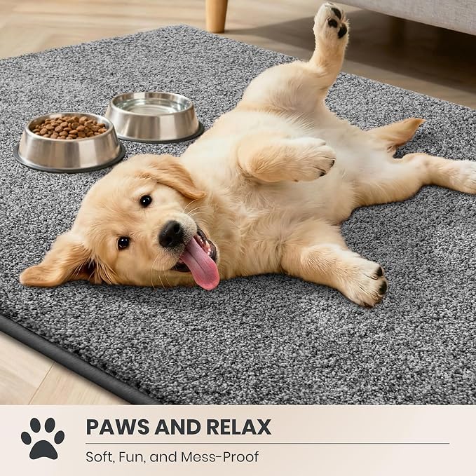 PURRUGS Dirt Trapping Door Mat 24" x 35.5", Non-Slip Machine Washable Entryway
