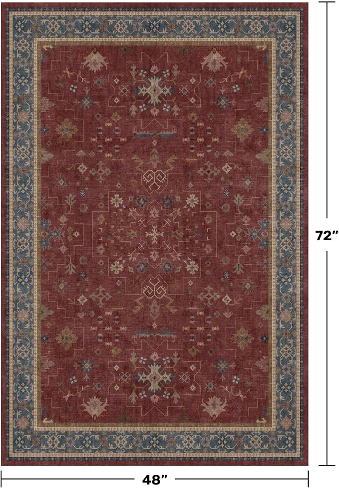 Turkish 4x6 Rug for Living Room Small