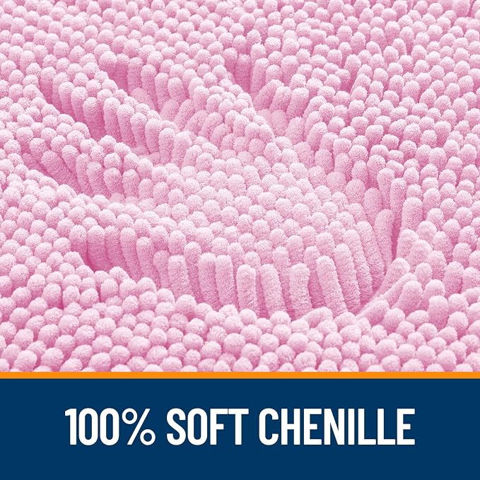 OLANLY Toilet Rugs U-Shaped 20x20, Extra Soft Absorbent Chenille Contour