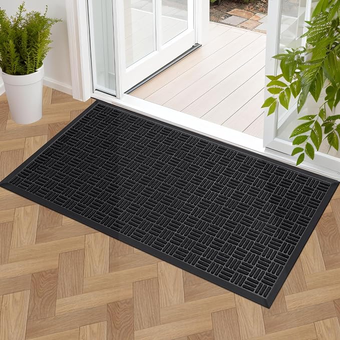 Mibao Front Door Mat, Heavy Duty Durable Welcome Mat