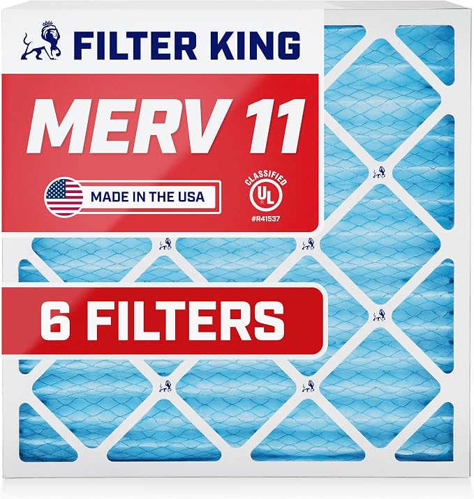 Filter King 14x27x1 Air Filter | 6-PACK | MERV 11 HVAC Pleated A/C Furnace