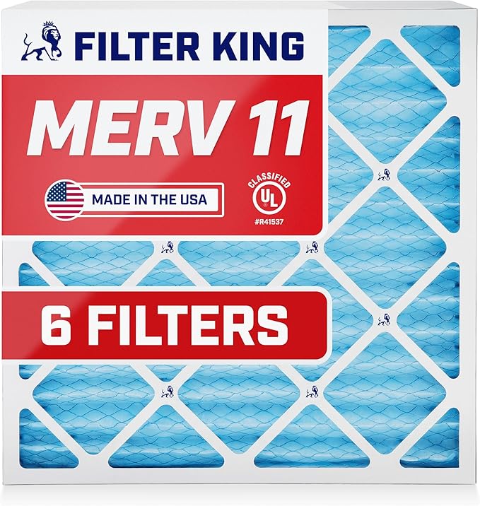 Filter King 17x19x1 Air Filter | 6-PACK | MERV 11 HVAC Pleated A/C Furnace