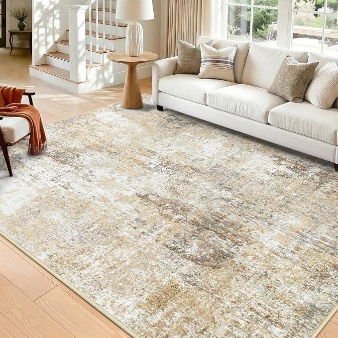 RELEANY Washable Area Rugs 5'x7' Non-Slip Modern Abstract Soft