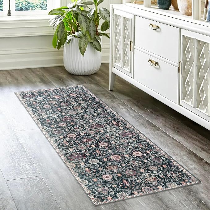 Lahome Moroccan Trellis Washable Runner Rug, 2x6 Kitchen Runners