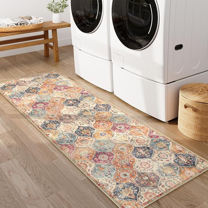 Lahome Moroccan Washable Kitchen Runner, 2x7 Runner Rug