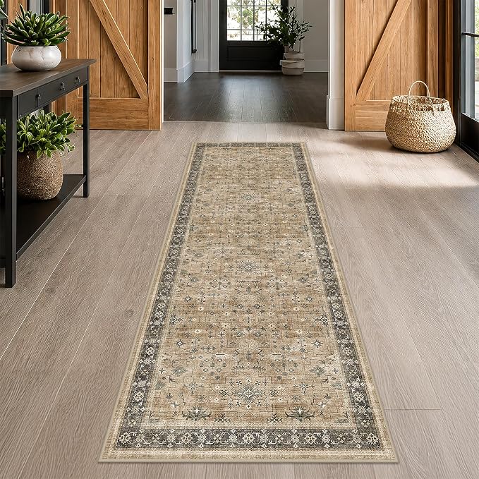 Distressed Taupe Washable Long Runners