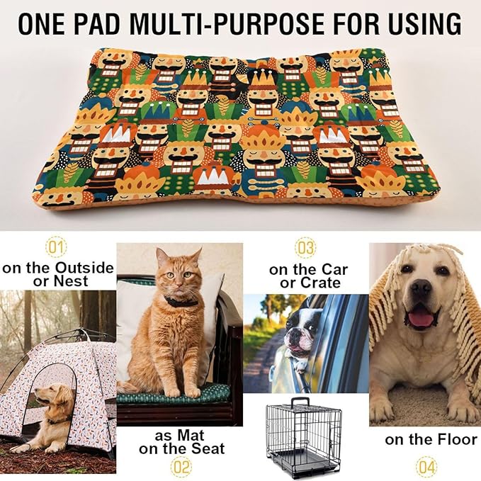 Pet Bed Christmas Nutcracker Dog Bed Mat Absorbing Non Slip Pad Pet Sleeping Mat for Small, Medium, and Large Dogs Puppy Cat 36 in x 24 in