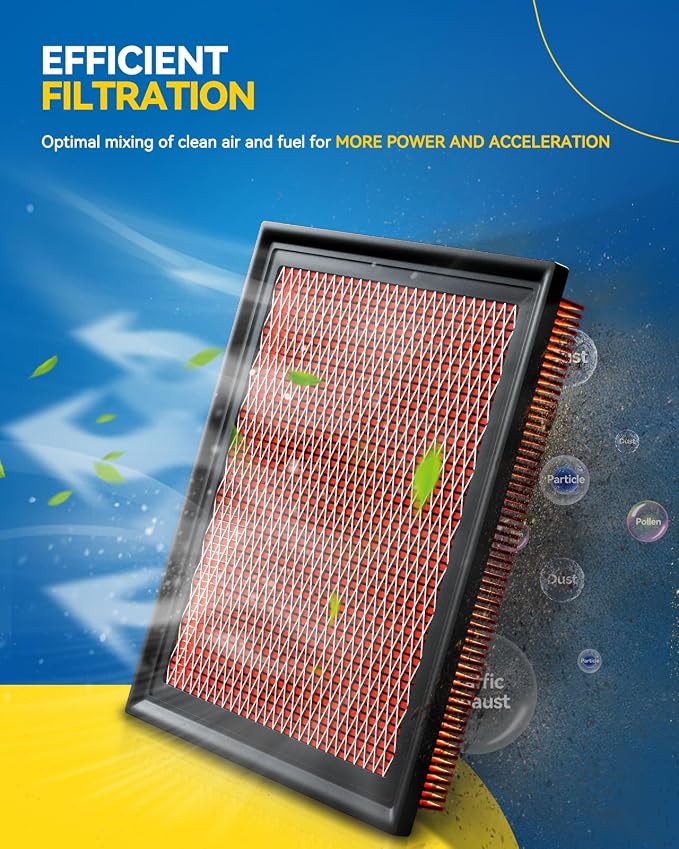 PHILTOP Upgraded Engine Air Filter, CA11876 Replacement