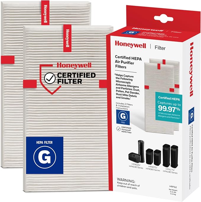 Honeywell Genuine HEPA Air Purifier Filter G, Airborne Allergen Air Filter