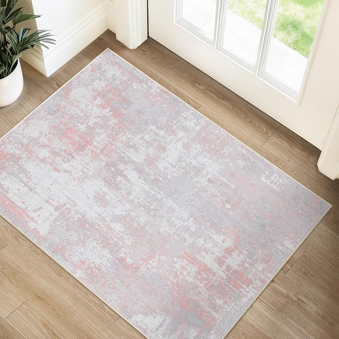 RELEANY Washable Area Rugs 2'x3' Non-Slip Modern Abstract Soft