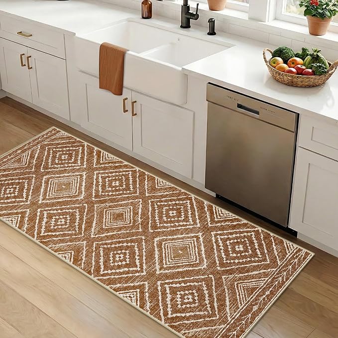 BESTSWEETIE Area Rug 2x5 Rug Machine Washable Non-Slip Low Pile Print Pattern