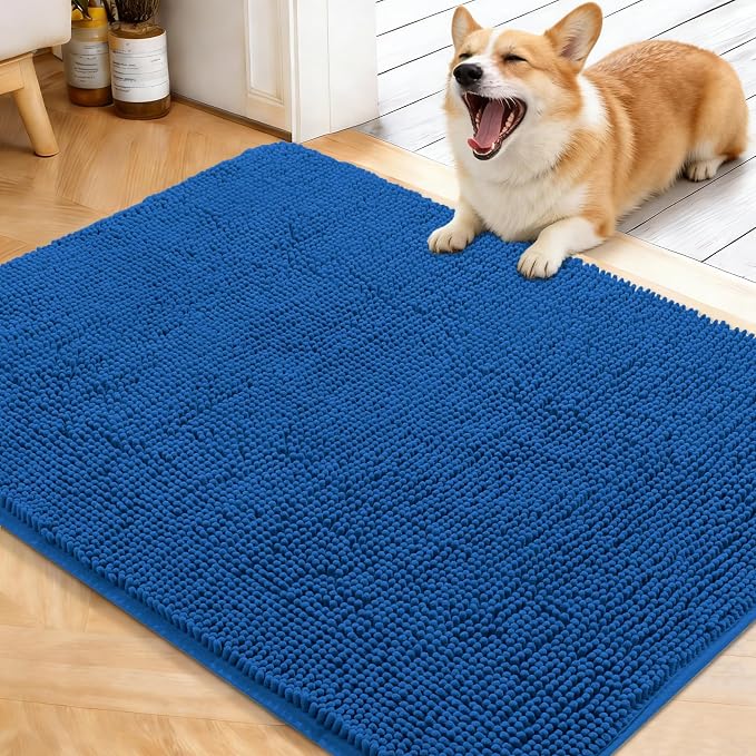 OLANLY Dog Door Mat for Muddy Paws 40x32, Absorbs Moisture and Dirt, Absorbent