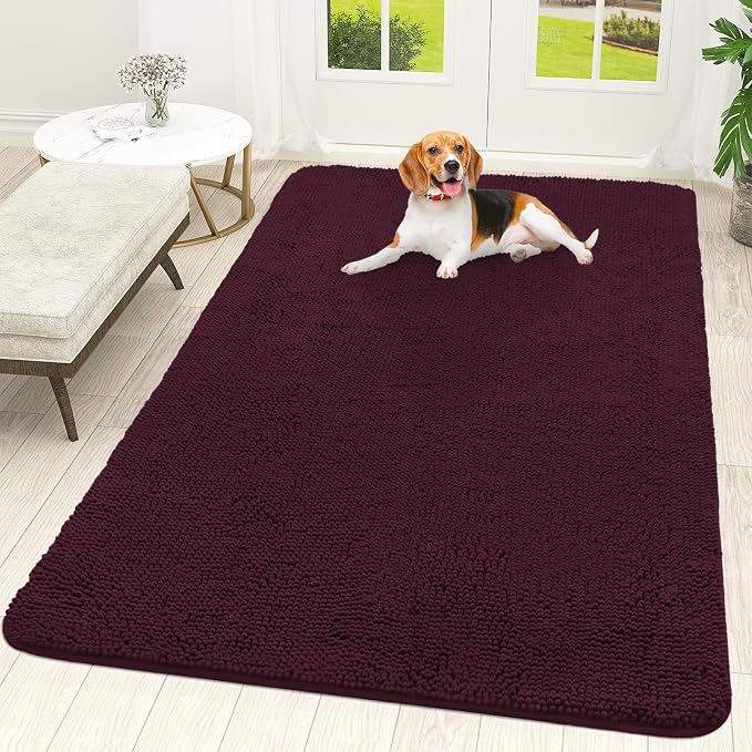 OLANLY Dog Door Mat for Muddy Paws 70x46, Absorbs Moisture and Dirt, Absorbent