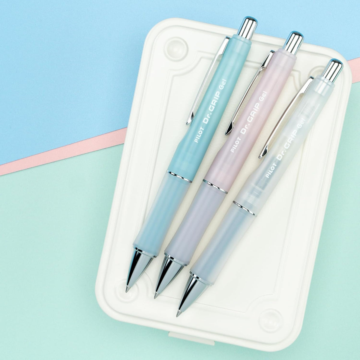 PILOT Dr. Grip Serenity Gel Pens, Fine Point 0.7mm, Black Ink, 3-Pack