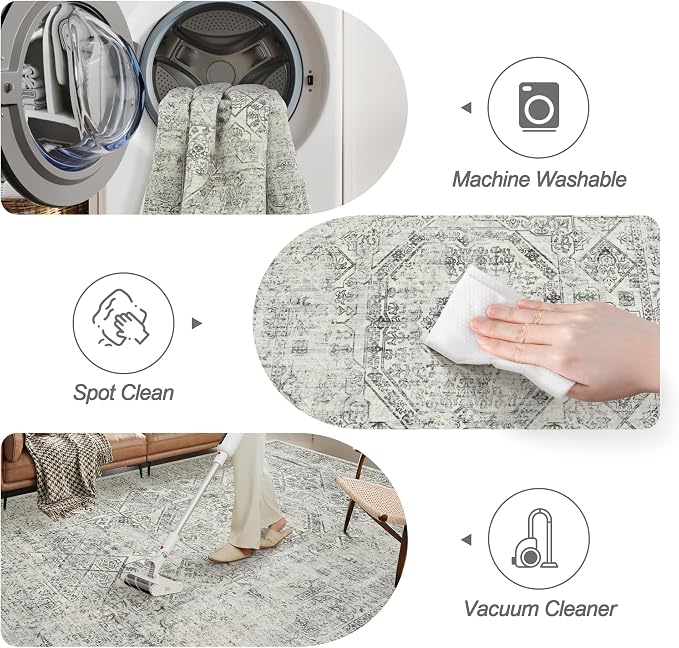 Soalmost Washable Area Rug 8x10