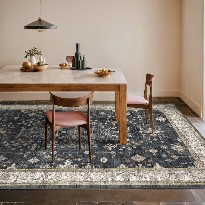 Boho Dining Room Rugs for Under Table
