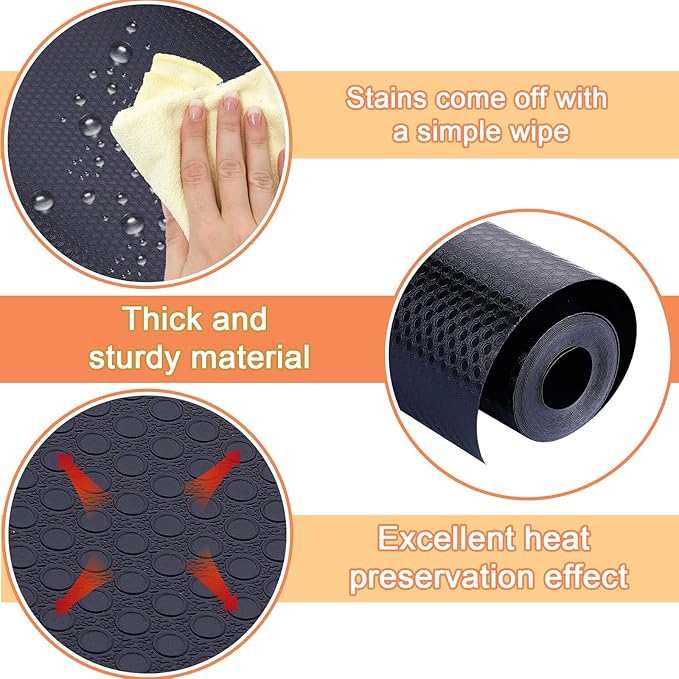 LEOLIO 17.7 x 40 Inch Bearded Dragon Tank Accessories, Non-Adhesive Reptile Carpet Liner for Leopard Gecko, Snake, Lizard, and Tortoise, Terrarium Mat Bedding for Tank Flooring (Black)