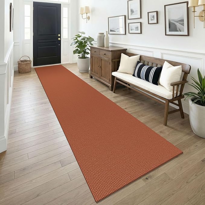 KOZYFLY Orange 2.5'x14' Runners Rugs