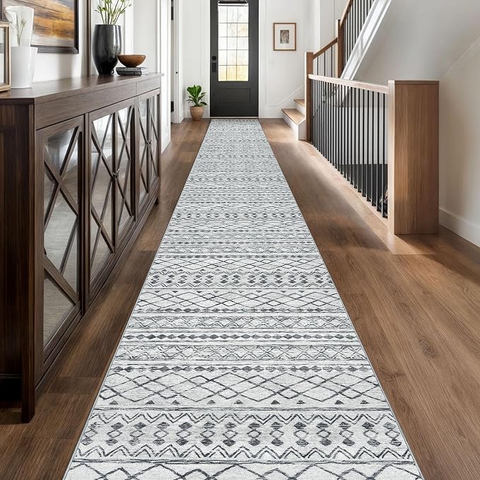 KUTA Extra Long Runners for Hallways 2.6x20ft Non-Slip Washable, Stair Runners