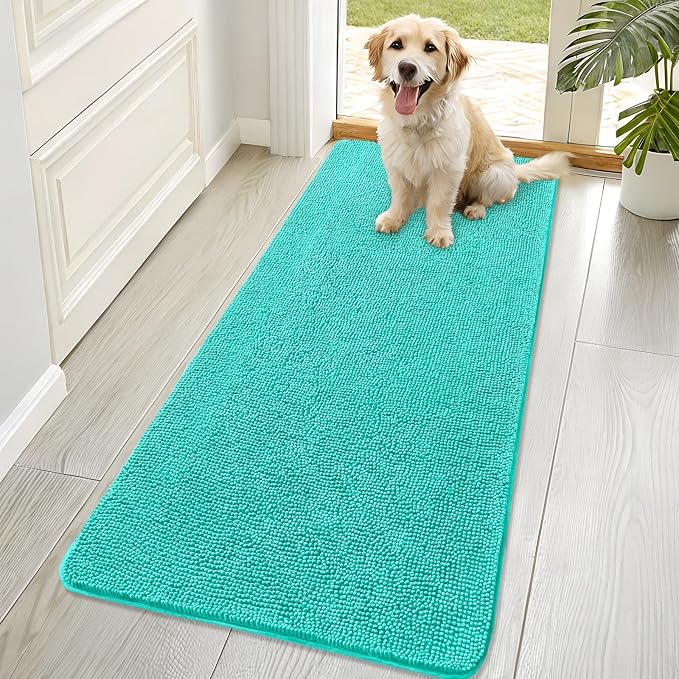 OLANLY Dog Door Mat for Muddy Paws 70x32, Absorbs Moisture and Dirt, Absorbent