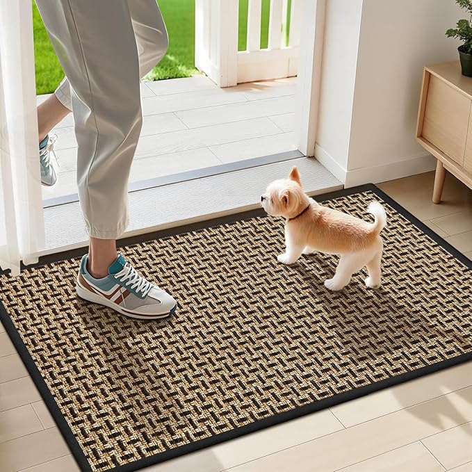 LEKEEPGO Door Mat Indoor Entrance 17"x29", Absorbent Indoor Door Mat, Non Slip